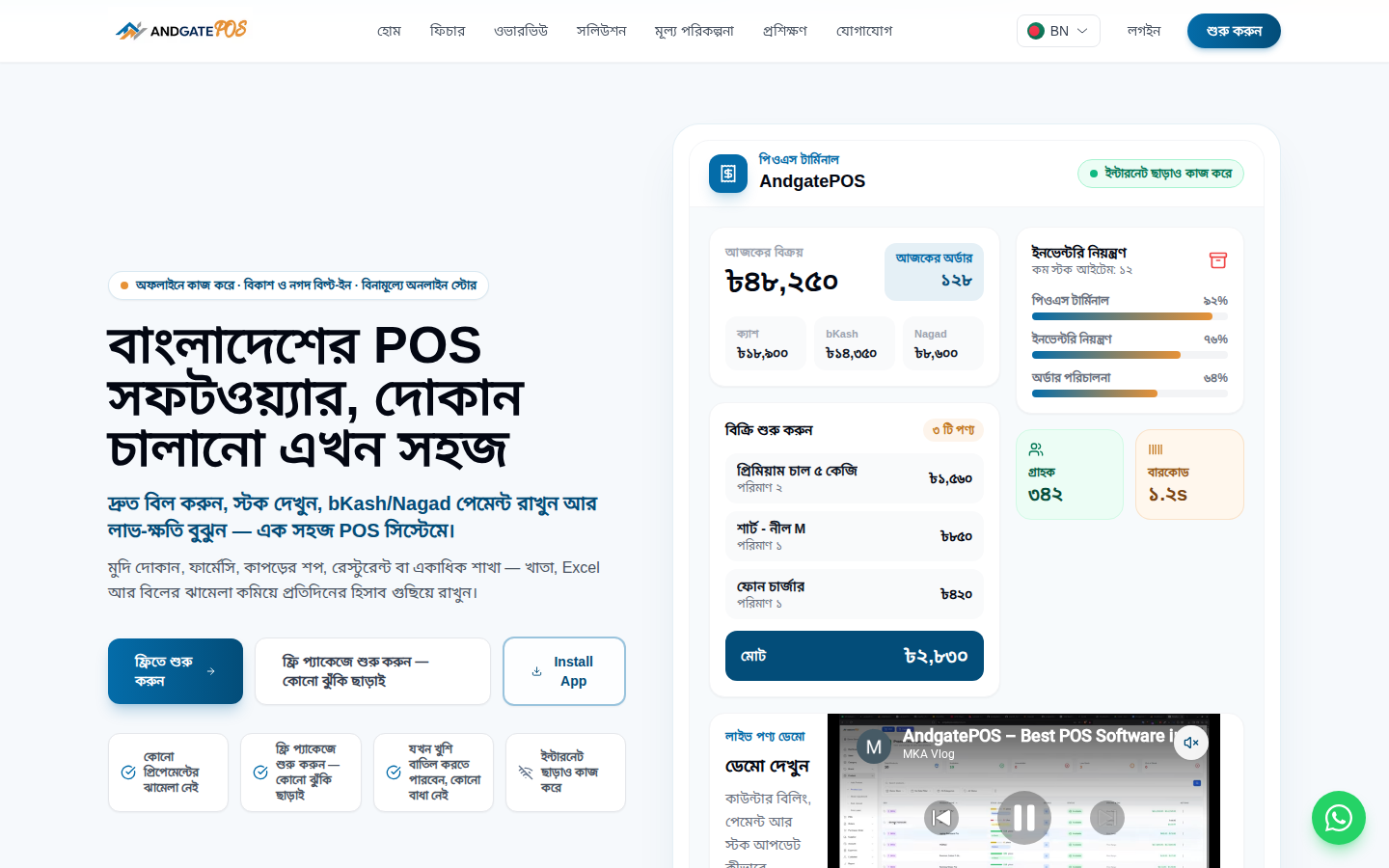 AndgatePOS — Cloud SaaS POS platform